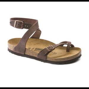 Size 41  (ladies 10) Birkenstock Yara, Habana brown sandals